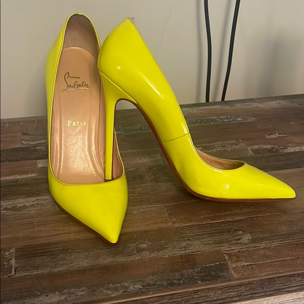 Lime green Christian Louboutins